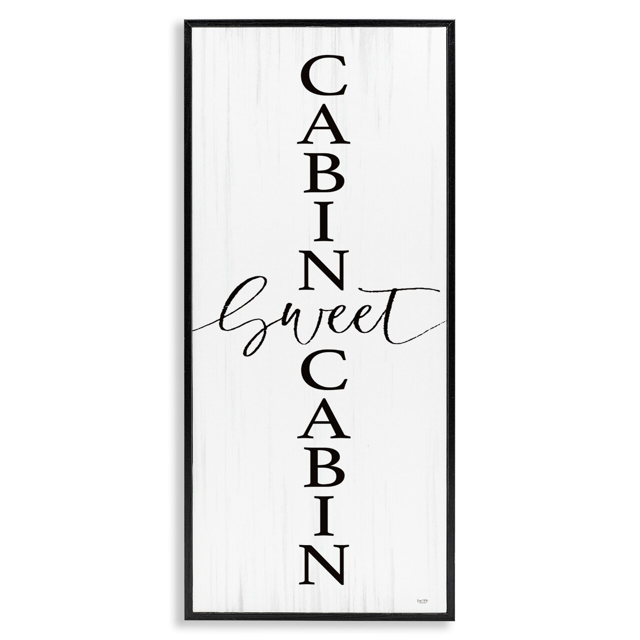 Stupell Industries Sweet Cabin Vertical Words Framed Giclee, design by Lux + Me Designs